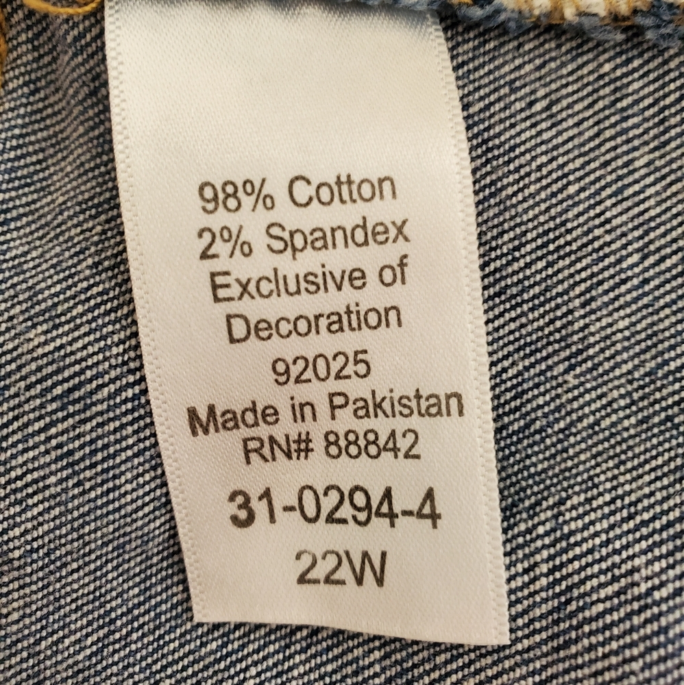 Woman Within Embroidered Straight Leg Jeans - Picture 11 of 12